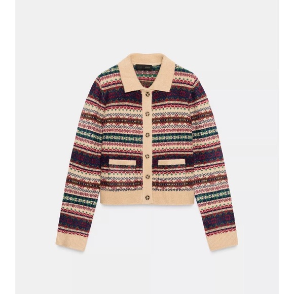 Zara Multicolor Patterned Cardigan - Picture 3 of 7